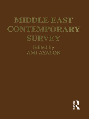 cover image of Middle East Contemporary Survey: Volume XVI, 1992